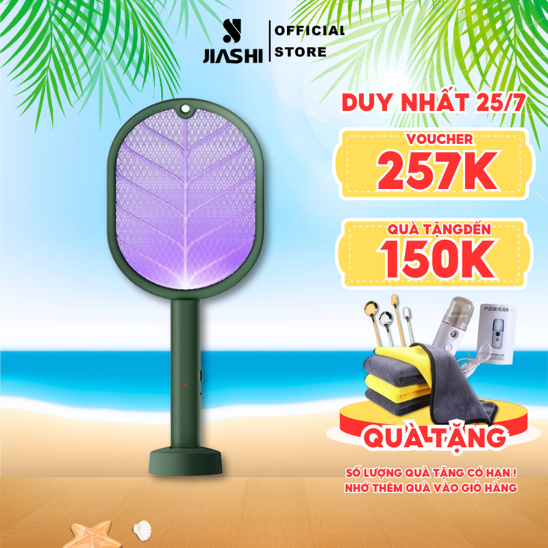 Vợt bắt muỗi kiêm đèn bắt muỗi JIASHI tự động thông minh, pin sạc cao cấp 1200mAh siêu bền - VBM01