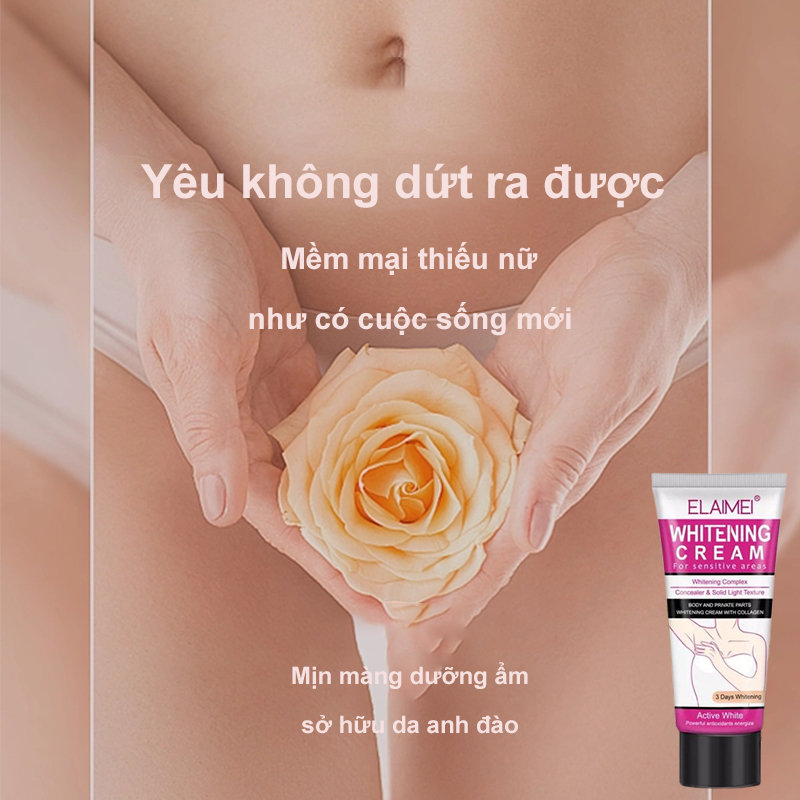 Trắng da kem trắng da 60g Làm trắng toàn thân vùng kín làm trắng 7ngày Làm trắng nhanh Phân hủy melanin