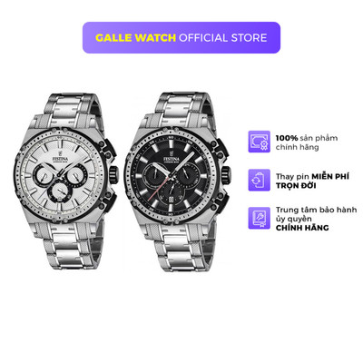 Đồng hồ nam Festina Sport Watch F16968 tính năng Chronograh kính Mineral chống nước 10 ATM dây thép đeo tay cao cấp
