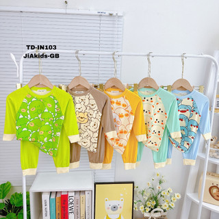 9-27kg Bộ Dài Tay THUN LẠNH MINKY MOM Giáp Lăng In Hình Họa Tiết Face Dễ Thương Cho Bé TD-IN103