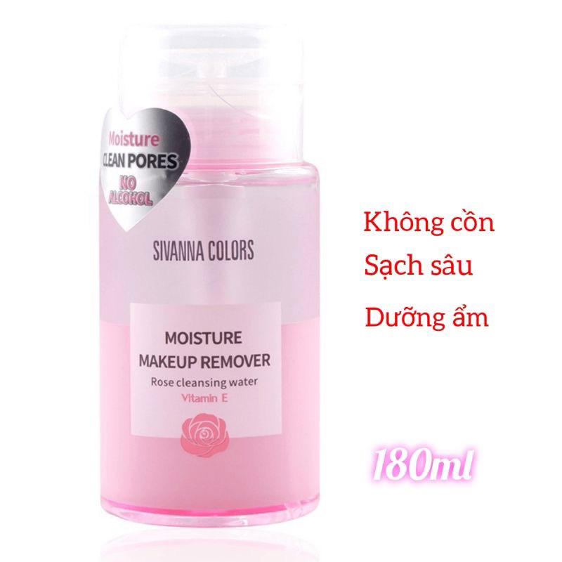 Nước Tẩy Trang Không Cồn Sivanna HOA HỒNG Thái Lan 180ml
