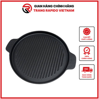 [Hàng Chính Hãng – Nhập Khẩu] Chảo Nướng Gang Tròn Rapido RG24 ( Đen )