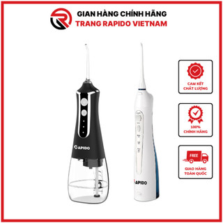 Tăm Nước, Máy Tăm Nước Cầm Tay Rapido Rwb Công Nghệ Đức, 5 Đầu Tăm Thay Thế [ Hàng Chính Hãng-Bảo Hành 12 Tháng ]