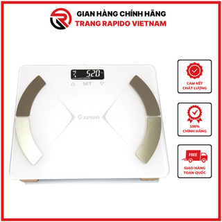 Cân Sức Khỏe RAPIDO RSF01 - S Phân Tích Chỉ Số Cơ Thể - Tặng Kèm Pin [ Hàng Chính Hãng – Bảo Hành 12 Tháng ]
