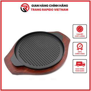 Chảo Gang Nướng Chống Dính Cao Cấp Rapido Size RG26 Dùng Cho Mọi Loại Bếp ( Đen ) [Hàng Chính Hãng – Nhập Khẩu]