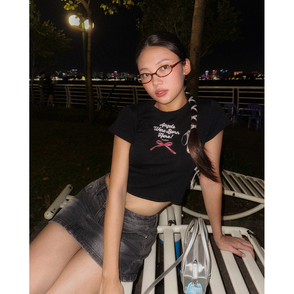 Áo Thun Nữ Baby Tee PRADIES Bow