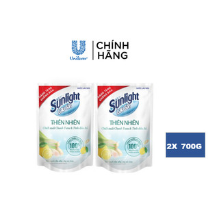 Combo 2 túi nước lau sàn sunlight tinh dầu thảo mộc - hương chanh yuzu & sả 700g/túi