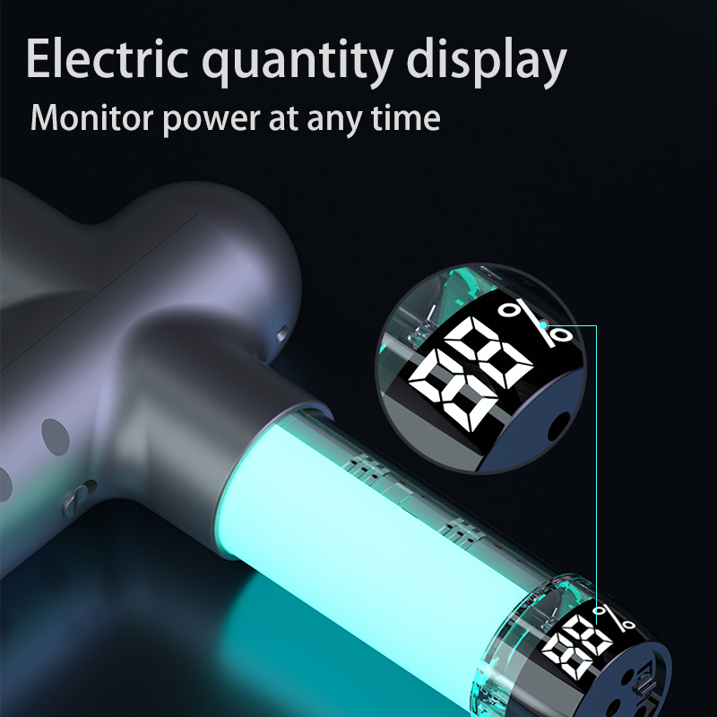 Máy Massage Cầm Tay Booster Lightsaber Máy Mát Xa Giảm Đau Cơ, Chế Độ Đánh Thông Minh Với 6 Đầu Thay Thế Tiện Lợi