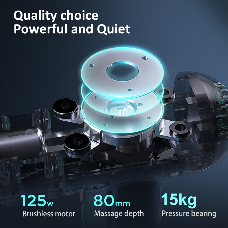 Máy Massage Cầm Tay Booster Lightsaber Máy Mát Xa Giảm Đau Cơ, Chế Độ Đánh Thông Minh Với 6 Đầu Thay Thế Tiện Lợi