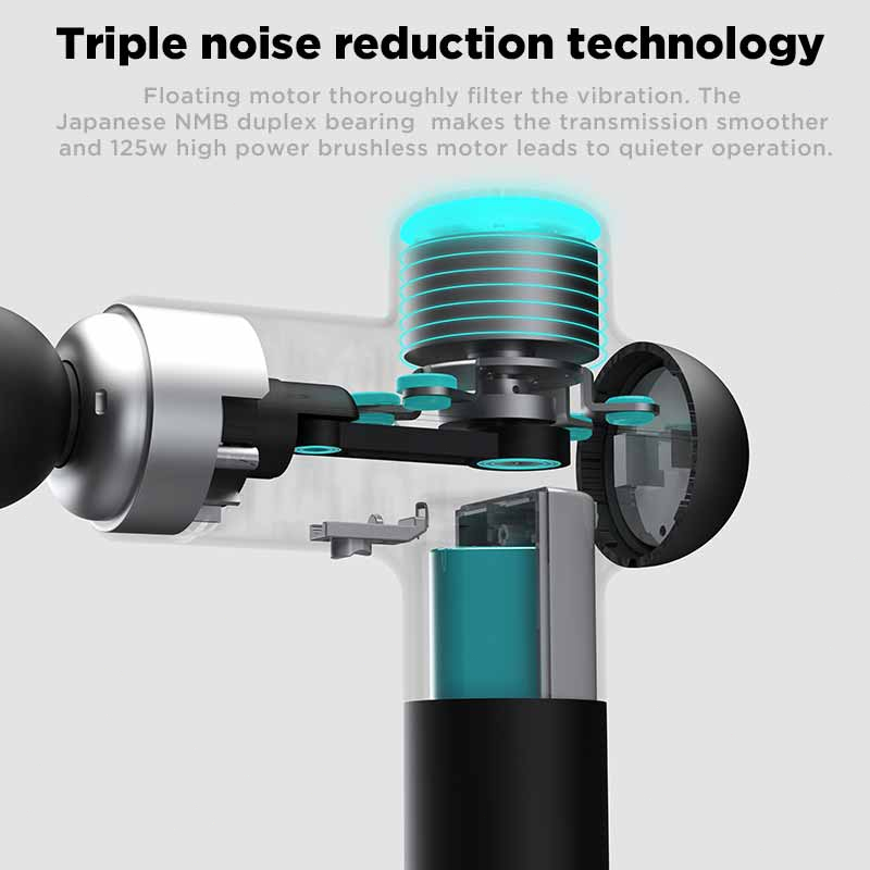 Máy Massage Cầm Tay Booster Lightsaber Máy Mát Xa Giảm Đau Cơ, Chế Độ Đánh Thông Minh Với 6 Đầu Thay Thế Tiện Lợi