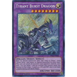 [ dưa hấu yugioh ] Lá bài thẻ bài Yugioh Tyrant Burst Dragon – secret Rare - Tặng bọc bài nhựa bảo quản