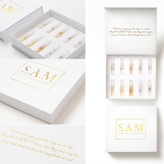 Bộ test mùi tinh dầu nước hoa chính hãng s.a.m parfum - set 10 chai dạng xịt 2ml