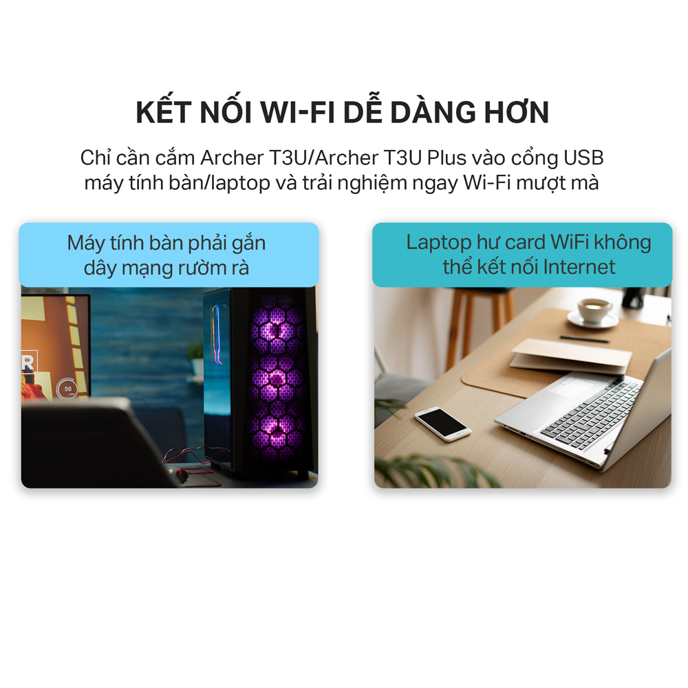 [Hỏa Tốc] Bộ Chuyển Đổi USB Wifi TP-Link Archer T3U / T3U Plus / T3U Nano Chuẩn AC 1300Mpbs