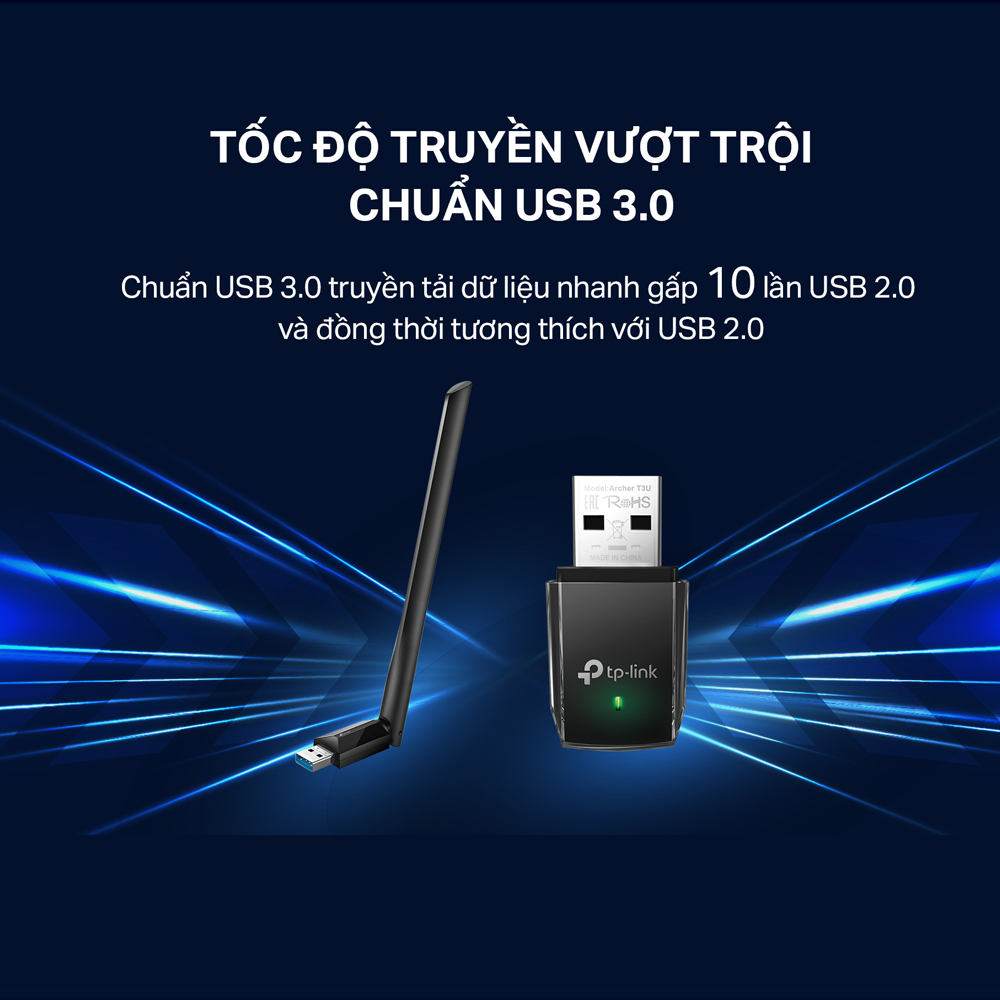 [Hỏa Tốc] Bộ Chuyển Đổi USB Wifi TP-Link Archer T3U / T3U Plus / T3U Nano Chuẩn AC 1300Mpbs