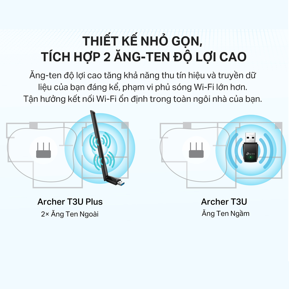 [Hỏa Tốc] Bộ Chuyển Đổi USB Wifi TP-Link Archer T3U / T3U Plus / T3U Nano Chuẩn AC 1300Mpbs