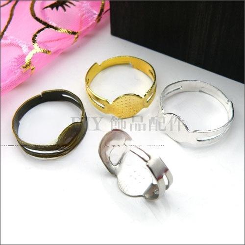 (10 cái)Phôi nhẫn kim loại 18mm, Nguyên liệu làm trang sức cổ trang, Nguyên liệu diy