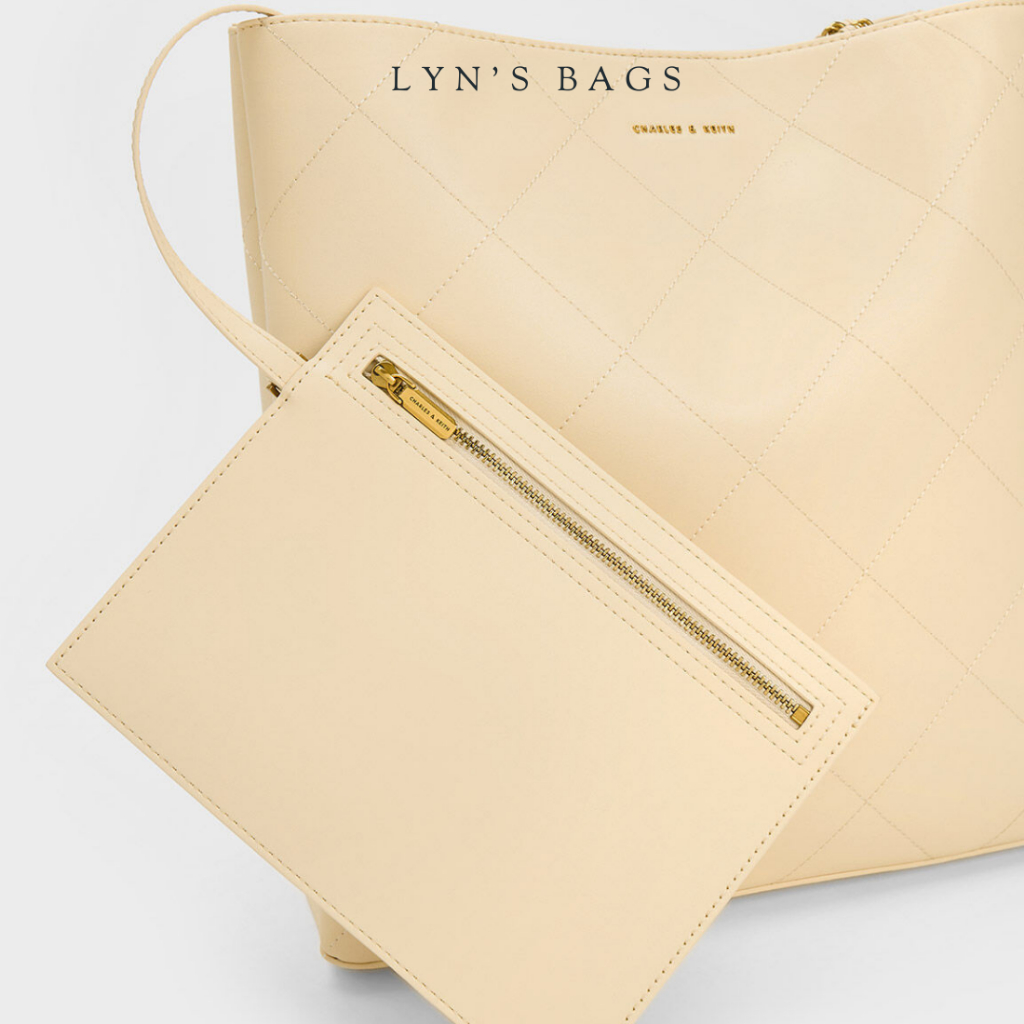 TÚI TOTE C N K BẢN DA TRÁM LÌ TẶNG KÈM VÍ SẴN 2 MÀU ĐEN - KEM