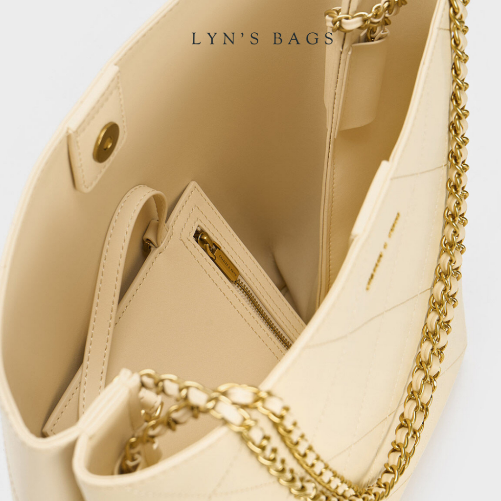 TÚI TOTE C N K BẢN DA TRÁM LÌ TẶNG KÈM VÍ SẴN 2 MÀU ĐEN - KEM