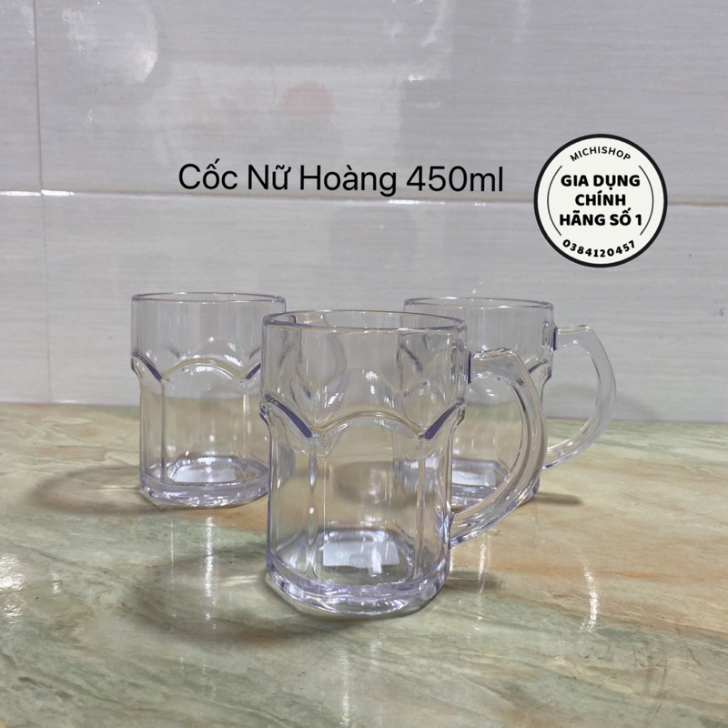 Cốc Nhựa Trong Chịu Nhiệt  Cao 300ml,450ml,460ML Có Quai Cầm Uống Bia, Cốc Nước, Cốc Sinh Tố Siêu Đẹp Nhựa Việt Nhật Cao | BigBuy360 - bigbuy360.vn