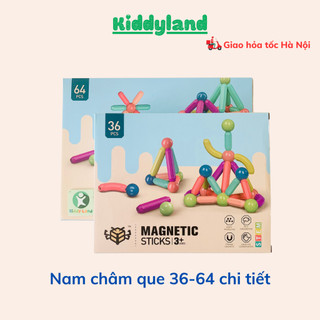 Bộ xếp hình nam châm (36, 64 chi tiết) logo Nhện Vàng đồ chơi MAGNETIC STICKS 36,64 pcs