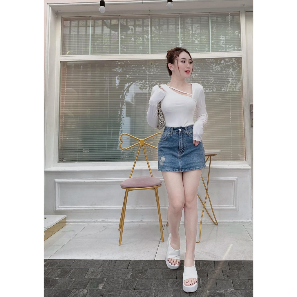 Áo Thun Tay Dài Cổ Chữ V Chéo Freesize ND691 Nga Tây Boutique