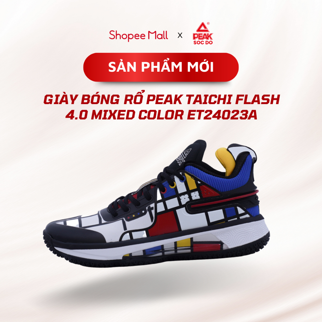 Giày Bóng Rổ Nam PEAK Sóc Đỏ Taichi Flash 4.0 Mixed Color ET24023A