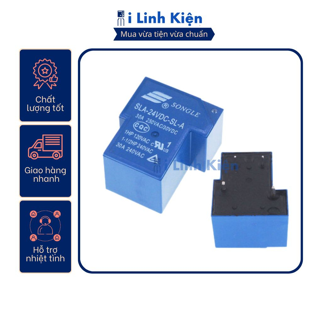 Relay 4 chân 12V 30A SLA-12VDC-SLA T90 chính hãng chất lượng tốt.