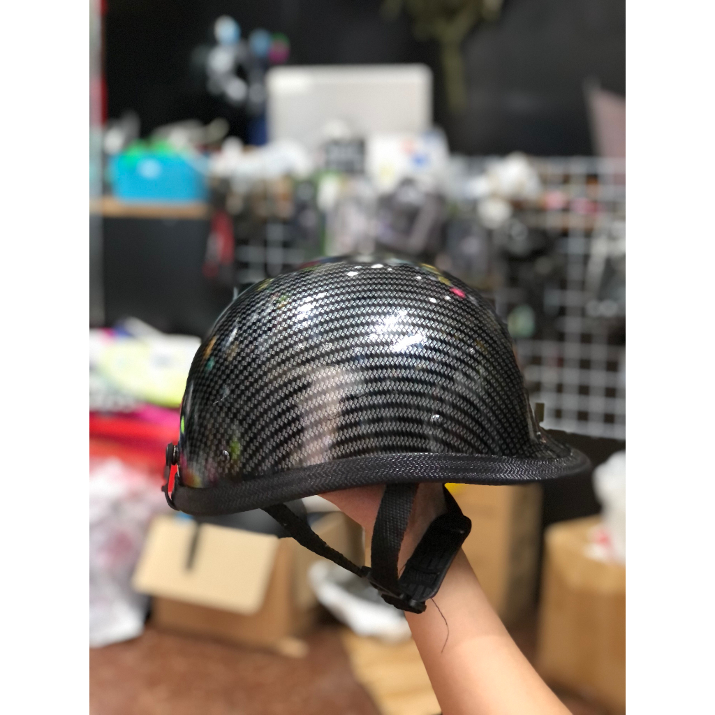 Mũ 1/2 sò các bon- mũ nửa đầu dáng sò carbon