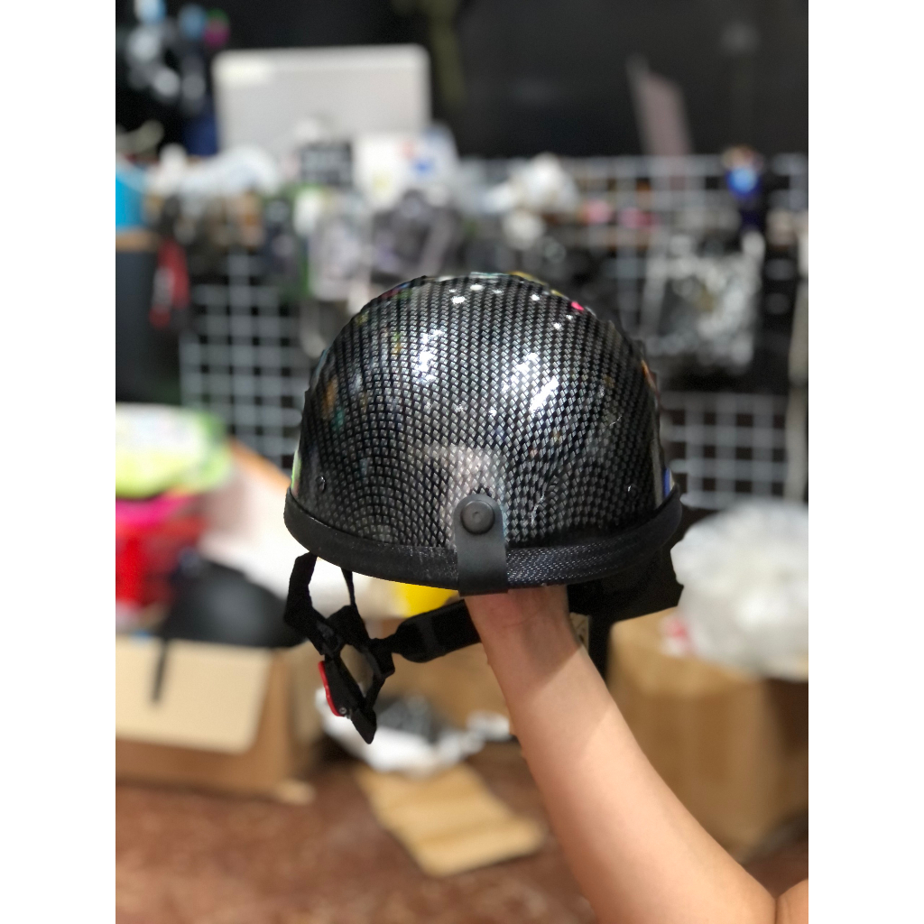 Mũ 1/2 sò các bon- mũ nửa đầu dáng sò carbon