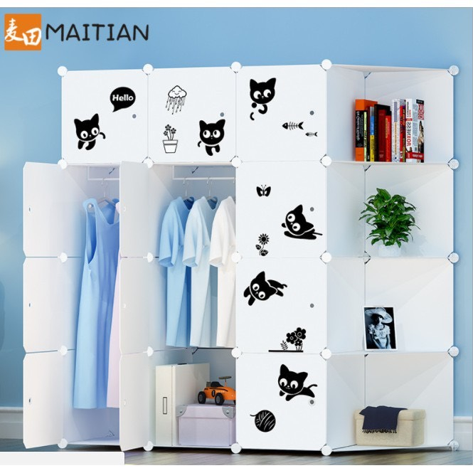 TỦ NHỰA ĐÀI LOAN GHÉP 16 NGĂN GỒM 12 Ô 4 Ệ GÓC SÂU 47CM