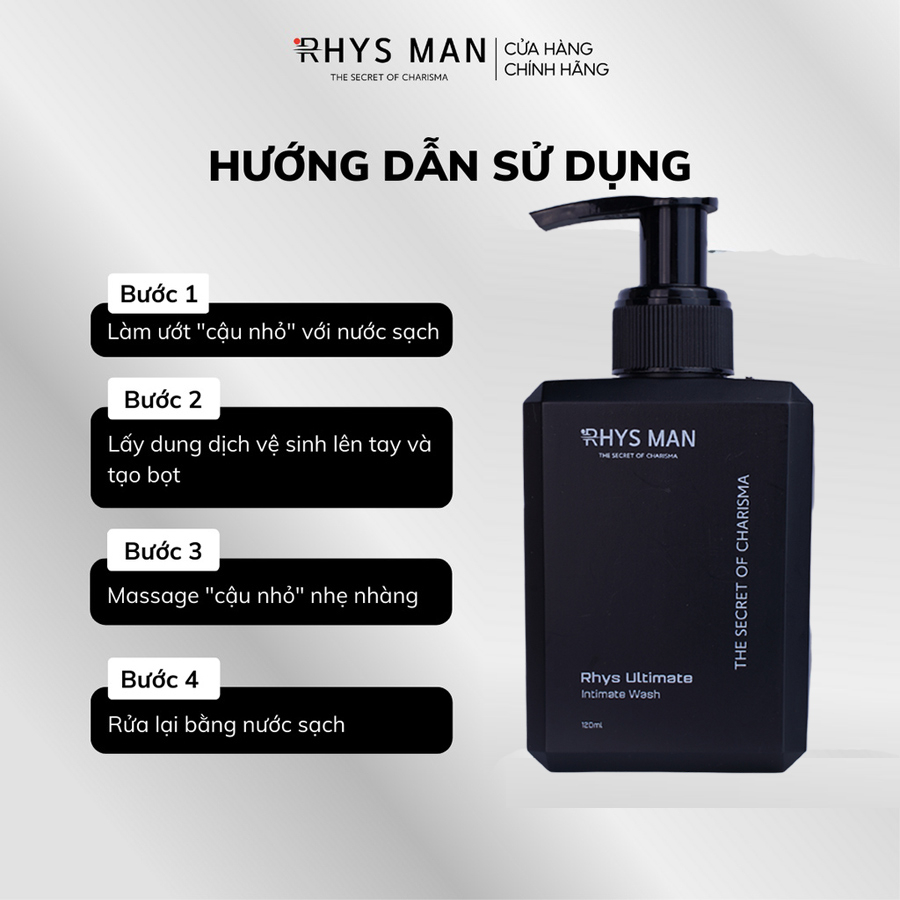 Dung dịch vệ sinh nam giới RHYS MAN hương bạc hà Rhys Ultimate 100ml