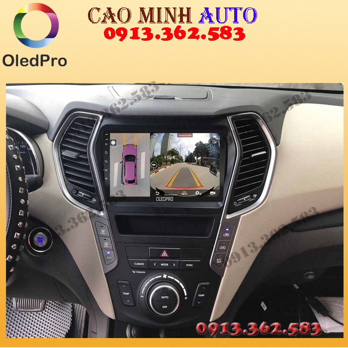 Bộ màn hình liền camera 360 OLED C8S cho xe HUYNDAI SANTAFE 2014-2018 -camera 360 xe ô tô, đồ chơi xe hơi cao cấp