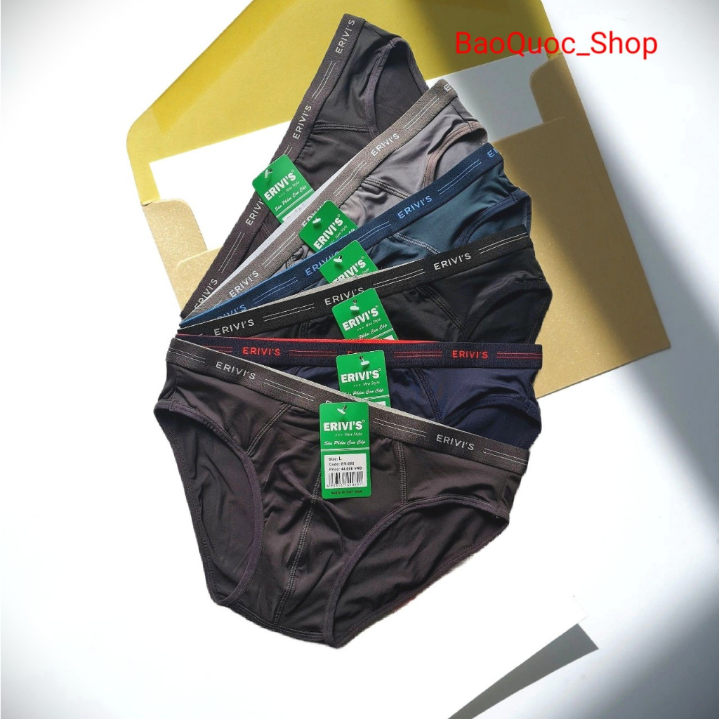 Bộ 5 Quần lót nam ERIVIS lưng nhỏ - Thun lạnh cao cấp ER-060