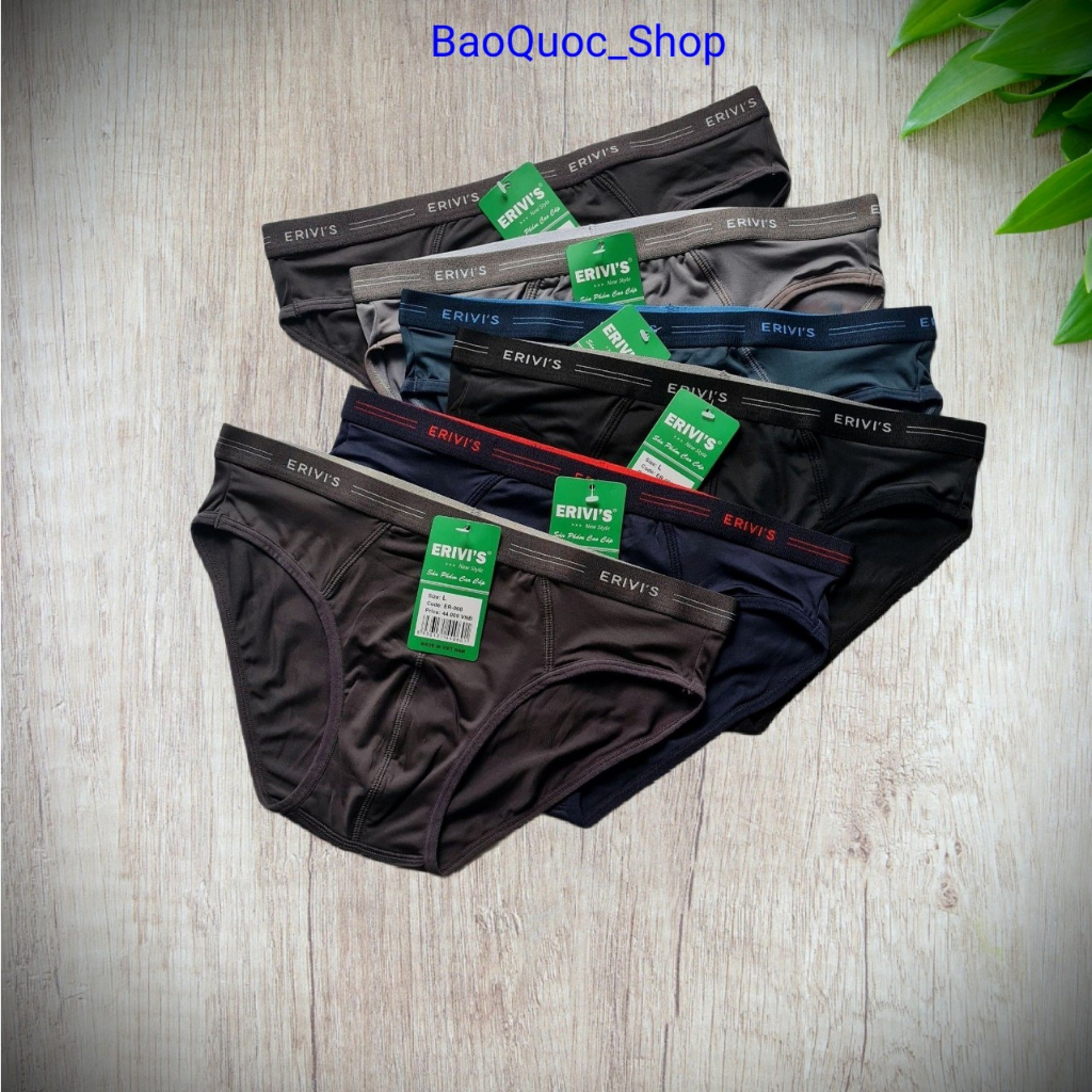Bộ 5 Quần lót nam ERIVIS lưng nhỏ - Thun lạnh cao cấp ER-060