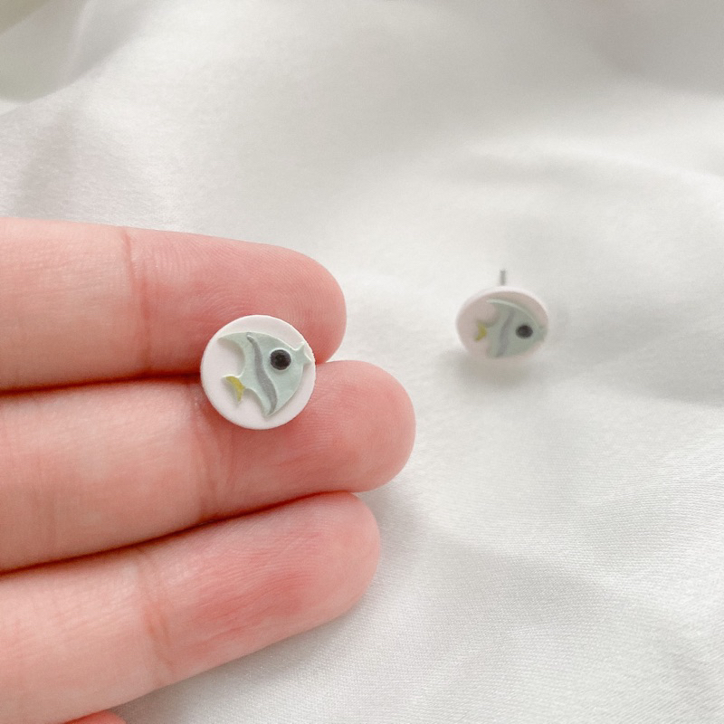 Khuyên tai đất sét nung Polymer Clay