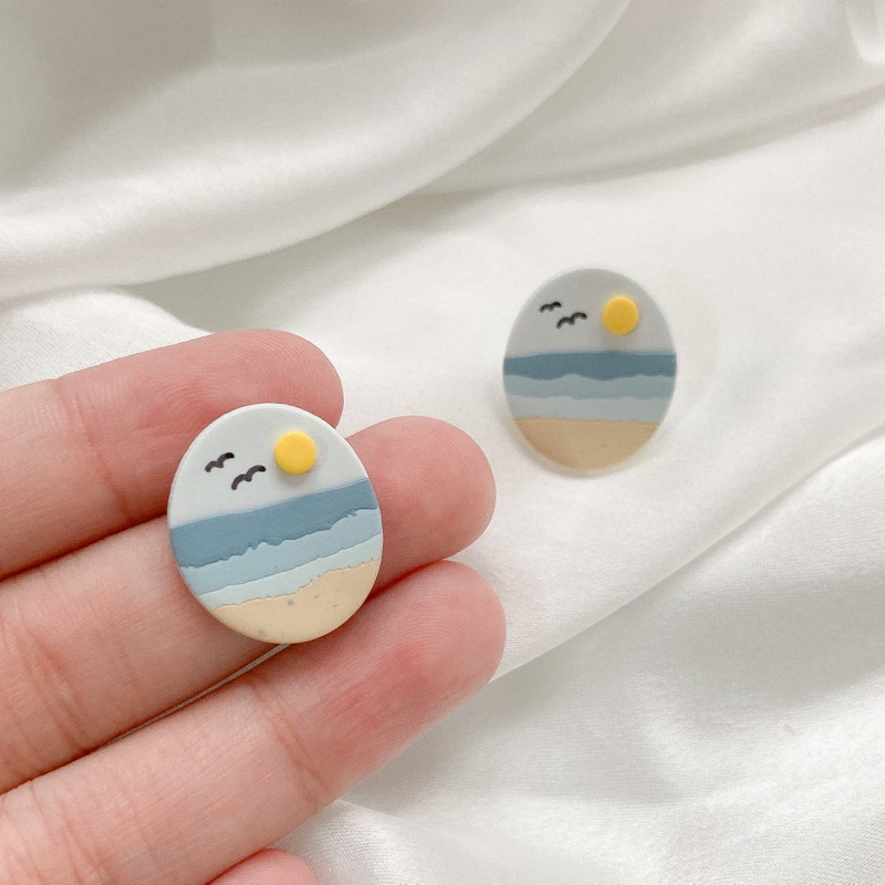 Khuyên tai đất sét nung Polymer Clay