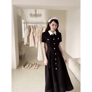 Đầm cổ đức dáng dài thanh lịch