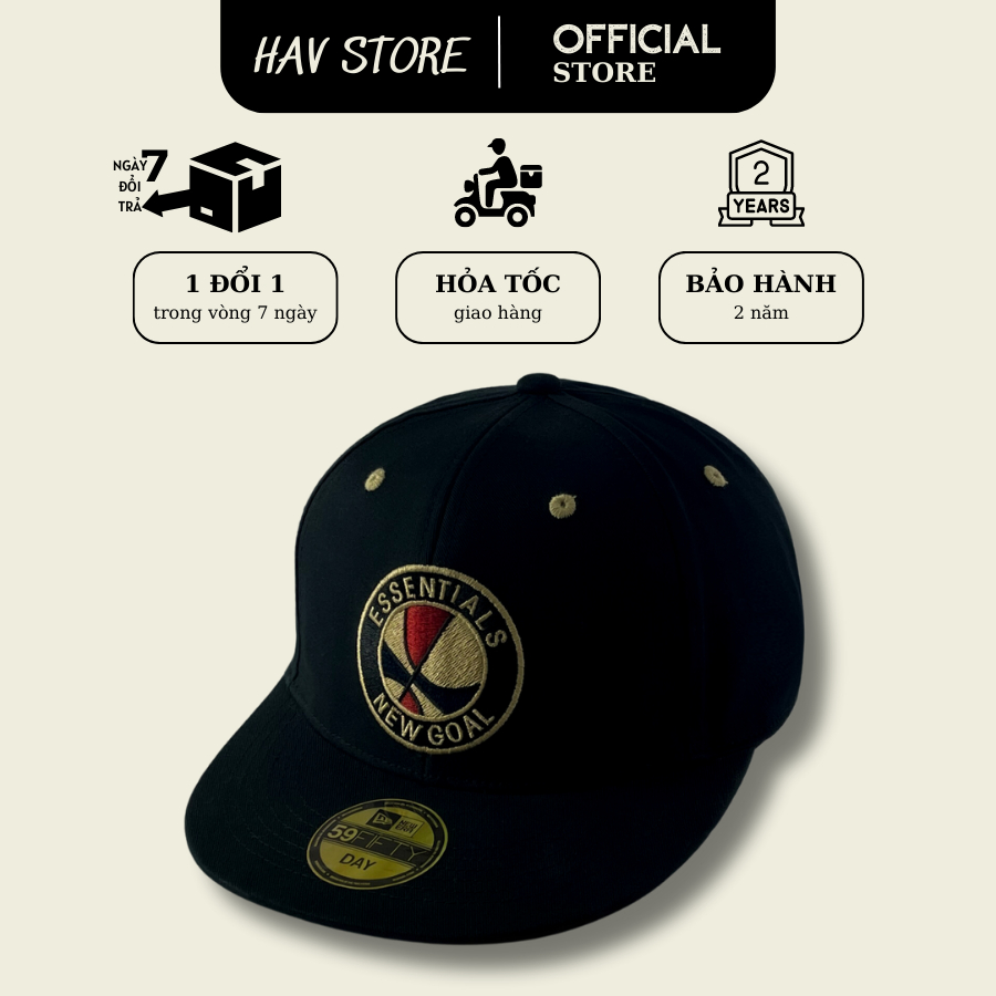 Nón Snapback Essentials cao cấp, Mũ Snapback Hot Trend, Mũ Nón Snap hàng xuất dư cao cấp, Mũ Nón Hiphop