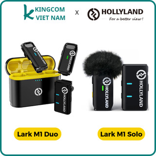  HOLLYLAND LARK M1 SOLO    LARK M1 C1 DUO - Mic Thu Âm Không Dây 2.4Ghz 
