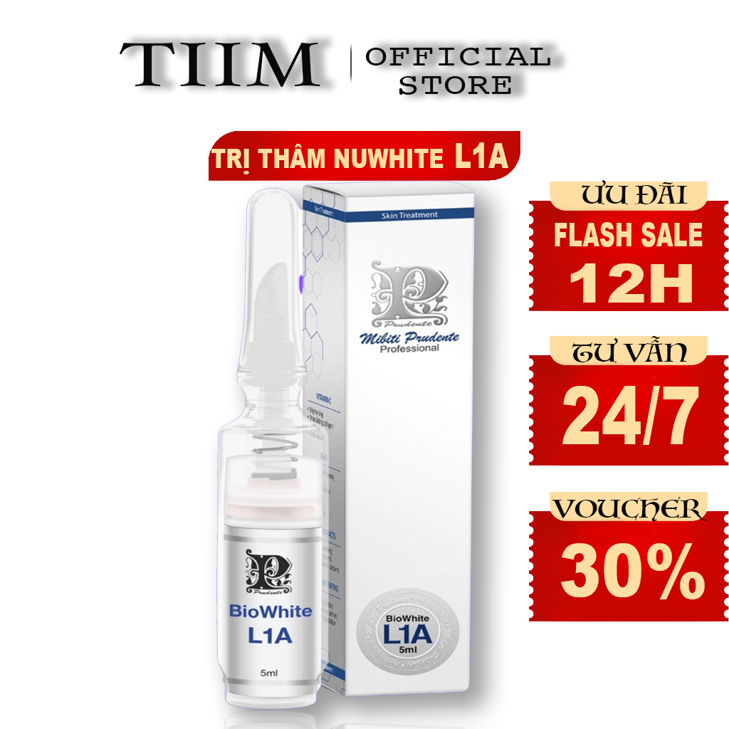 Kem Làm Hồng Môi Nuwhite L1a, Kem Khử Thâm Môi Biowhite Prudente Professional 5ml Cải Thiện Sắc Tố Dưỡng Môi ( Chính Hãn