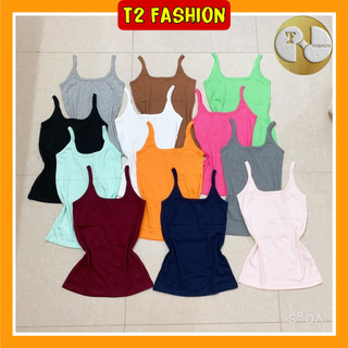 T330 Áo 2 dây cotton mềm mịn, áo hai dây basic
