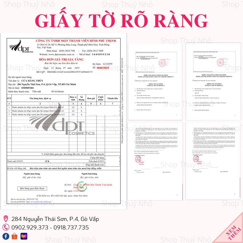 Thuốc nhuộm tóc Fre-nia  Thái Lan A1,A2,A13