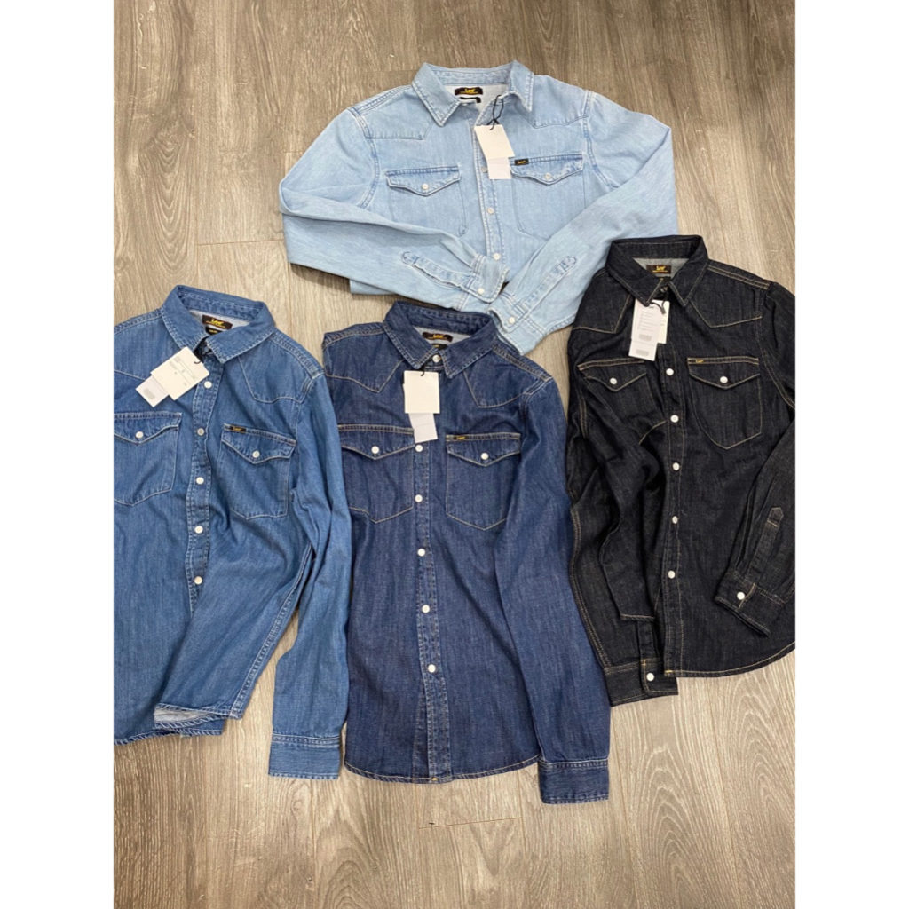 Sơ mi Lee Denim slim fit mẫu mới 2023 hàng dư xịn, sơ mi Lee nam mẫu Retro 70s cho nam full size, hàng hiếm.
