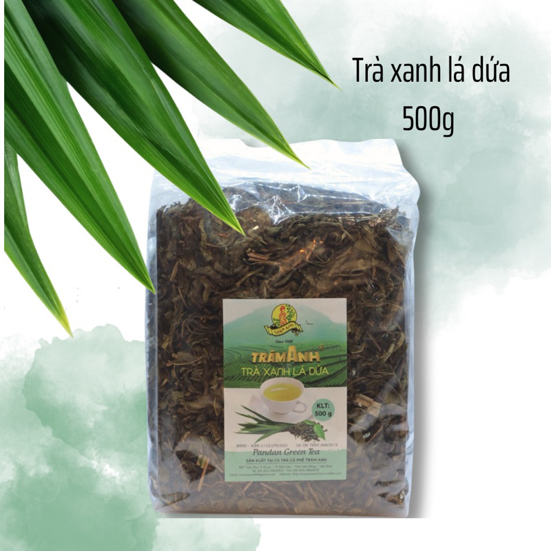 TRÀ XANH LÁ DỨA TRÂM ANH-GÓI 500GR-THƠM NGON DỄ NGỦ