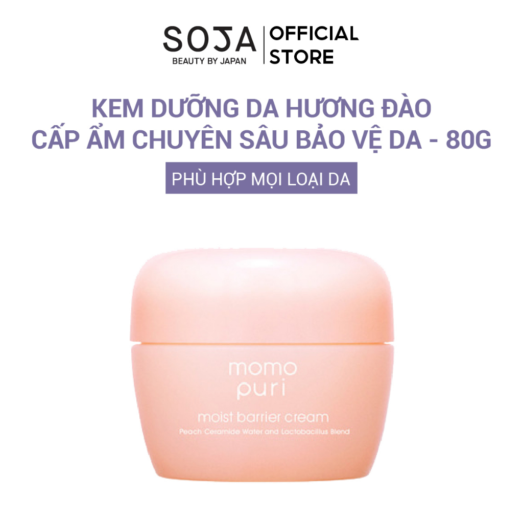 Kem Dưỡng Cấp Ẩm Chuyên Sâu Bảo Vệ Da Tinh Chất Đào Nhật Momopuri Moist Barrier 80G