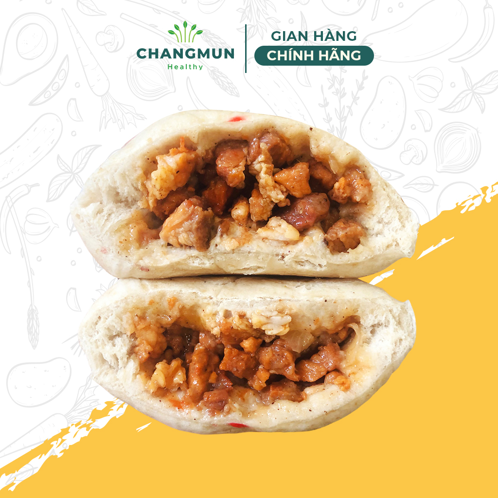 Bánh bao nguyên cám xá xíu CHANGMUN Healthy dành cho Eat Clean ăn kiêng
