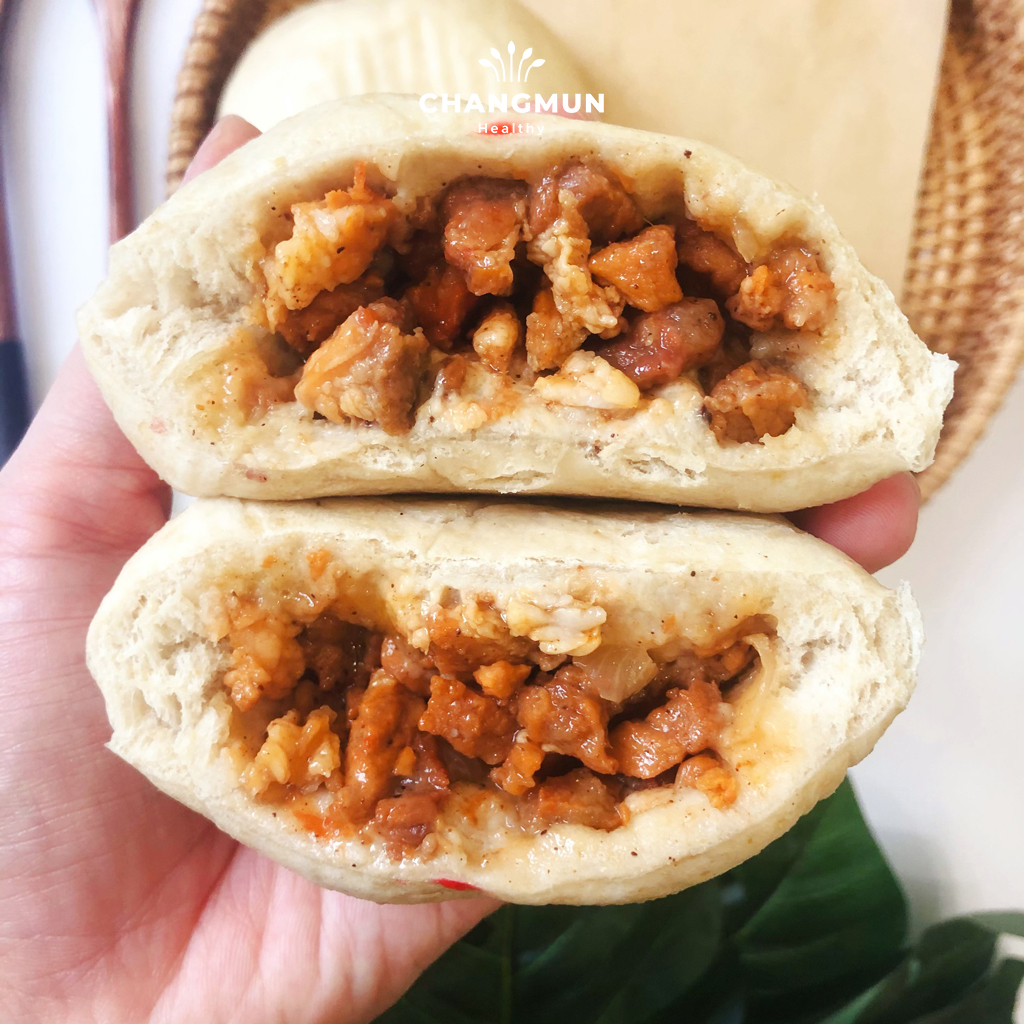 Bánh bao nguyên cám xá xíu CHANGMUN Healthy dành cho Eat Clean ăn kiêng
