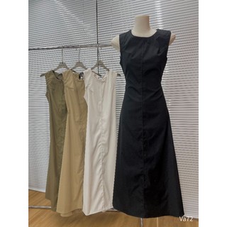 [Mã 072] Váy khoét lưng rút dây chất thô freesize dưới 60kg đen trắng nâu rêu sẵn hàng Zuni.closet