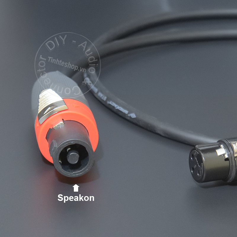 Dây loa speakon sang canon cái 0.2 đến 10 mét cắm Micro Mixer Loa Đẩy - DIY speakon to XLR cable