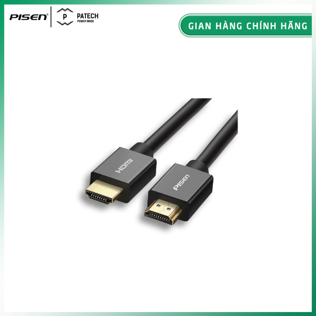 Cáp Pisen HDMI HD Braided 2000mm - (NJ-HD07-2000) - Hàng chính hãng